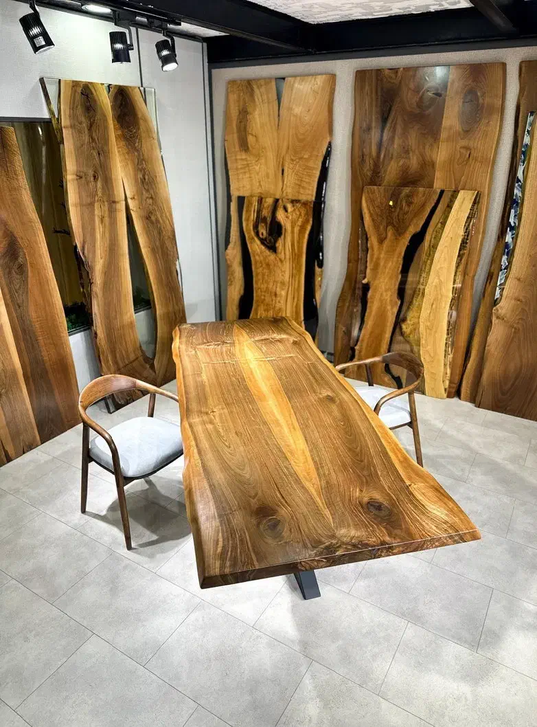 میز نهارخوری ۴ ۶ ۸ ۱۰ نفره چوبی اسلب روستیک / 008|میز و صندلی غذاخوری|تهران, هاشمآباد|دیوار