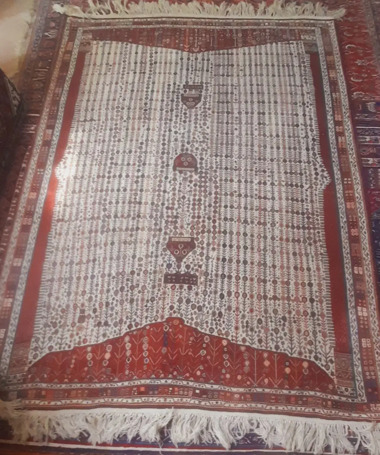 قالی دستباف|فرش|سپیدان, |دیوار