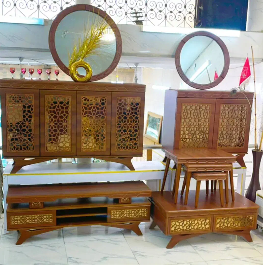مجموعه مبلمان پارسا* کنسول و میز تلویزیون اقساطی|بوفه، ویترین، کنسول|بندر دیر, |دیوار