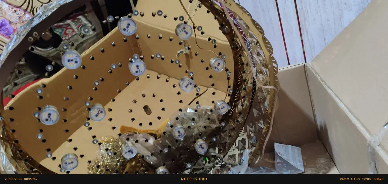 لوسترکریستالی نونونو بدون استفاده|لوستر و چراغ آویز|شوشتر, |دیوار