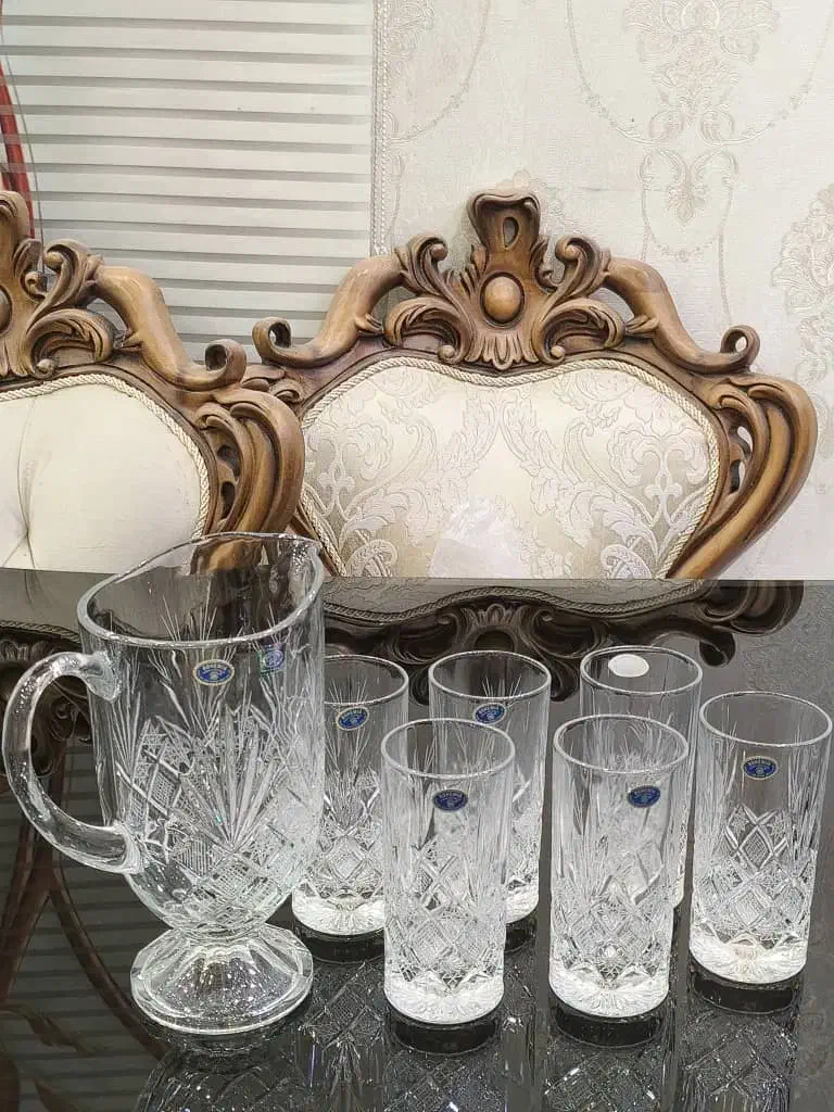 سرویس کریستال خورشیدی بوهمیا|ظروف سرو و پذیرایی|فردیس, خیام غربی|دیوار