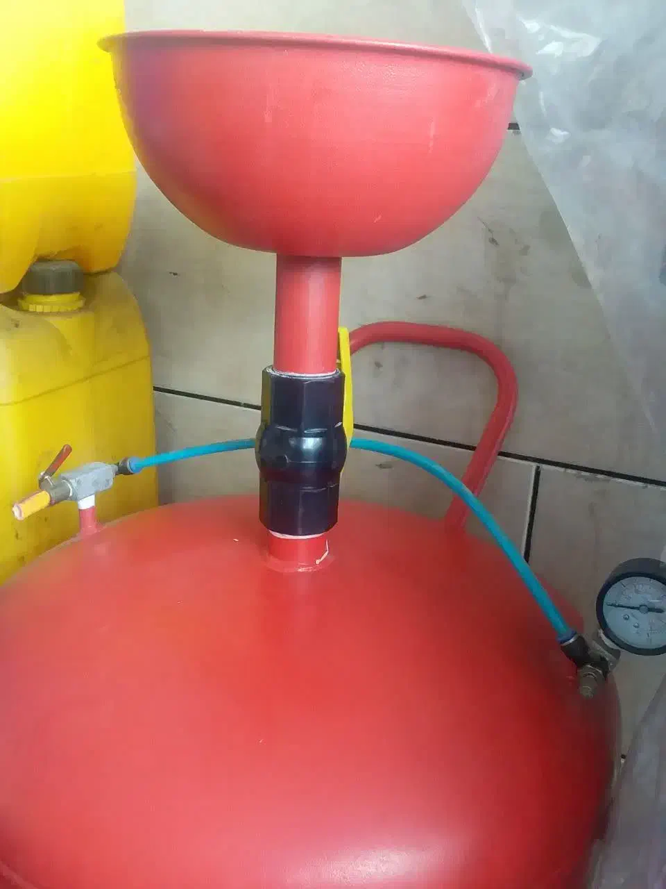 پمپ باد ۸۰ لیتری و مخزن کف در حد نو|ابزارآلات|اسدآباد, |دیوار