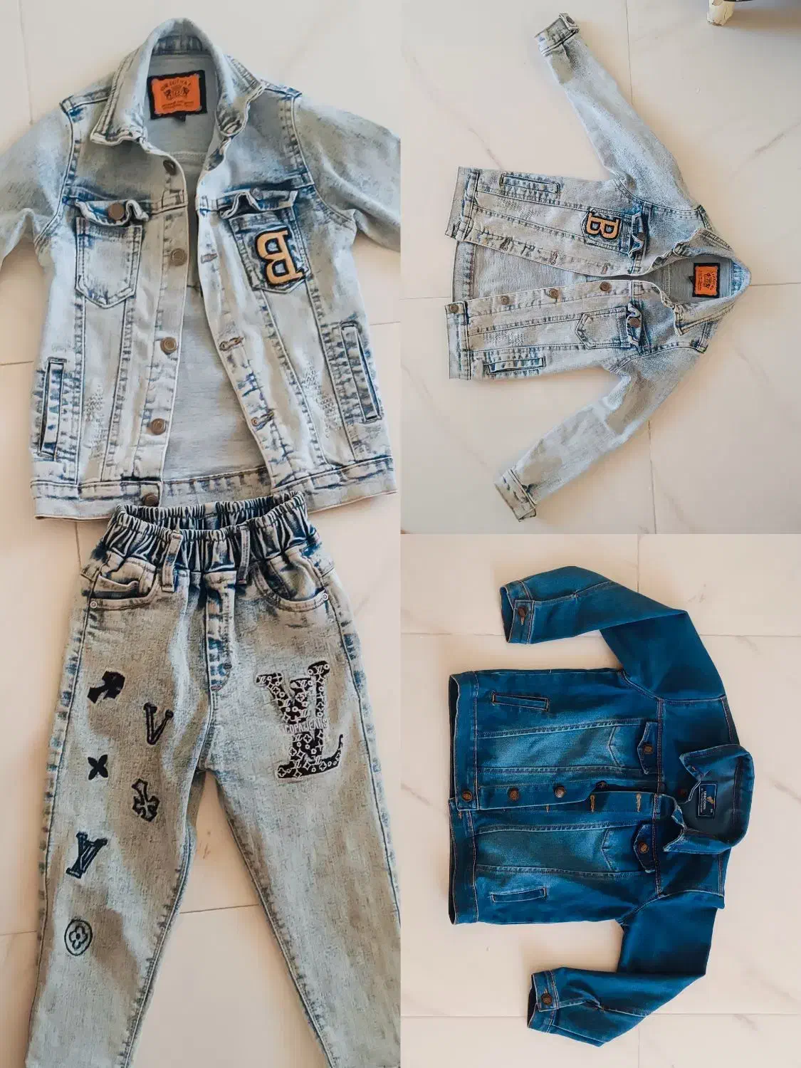 کت و شلوار لی جنس عالی و ضخیم|کفش و لباس بچه|چهارباغ, |دیوار