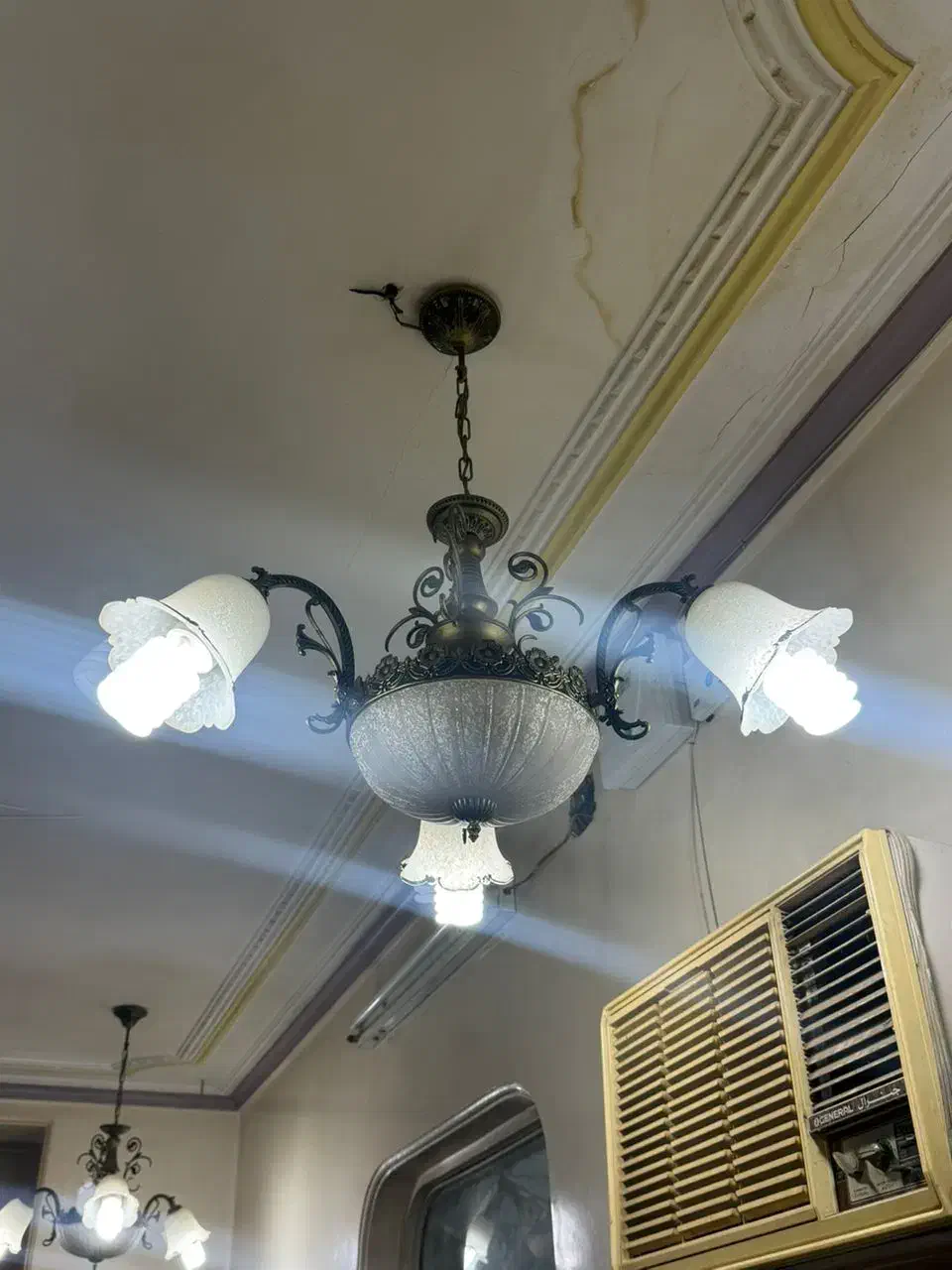 ۴ عدد لوستر لاله ای ۲ عدد لوستر پذیرایی|لوستر و چراغ آویز|اهواز, طالقانی|دیوار