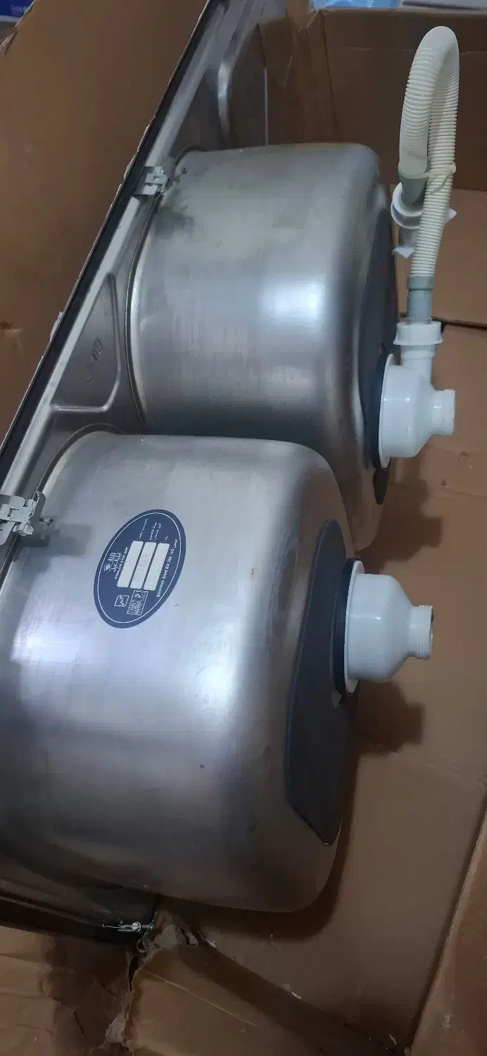 سینک ظرفشویی توکار دولگنه ایلیا استیل|مصالح و تجهیزات ساختمان|رشت, کاکتوس|دیوار