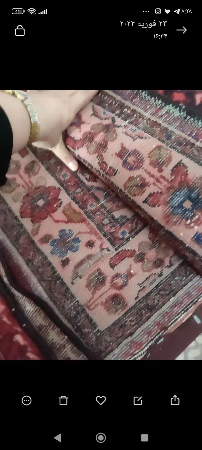 فرش پشمی دستبافت قدیمی به فروش میرسد|فرش|قم, نیروگاه|دیوار