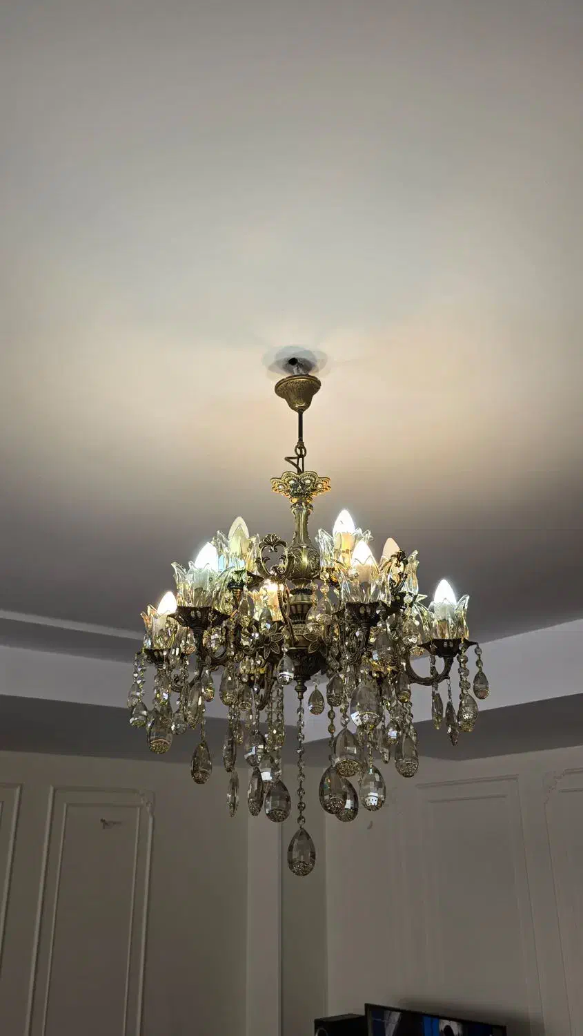 یک جفت لوستر برنز ۶شاخه|لوستر و چراغ آویز|کرج, کیانمهر|دیوار