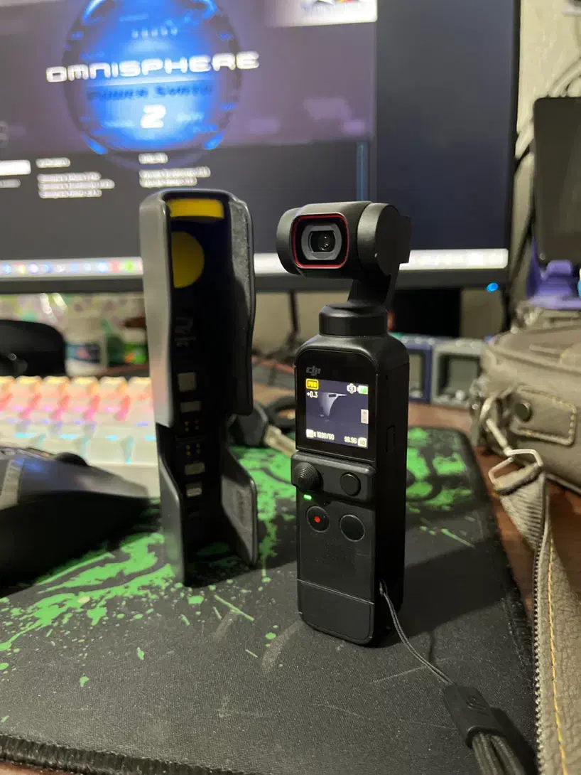 DJI Osmo Pocket 2+Extension Rod+SD128 c10  تمیز|دوربین عکاسی و فیلم‌برداری|اصفهان, شاه پسند|دیوار