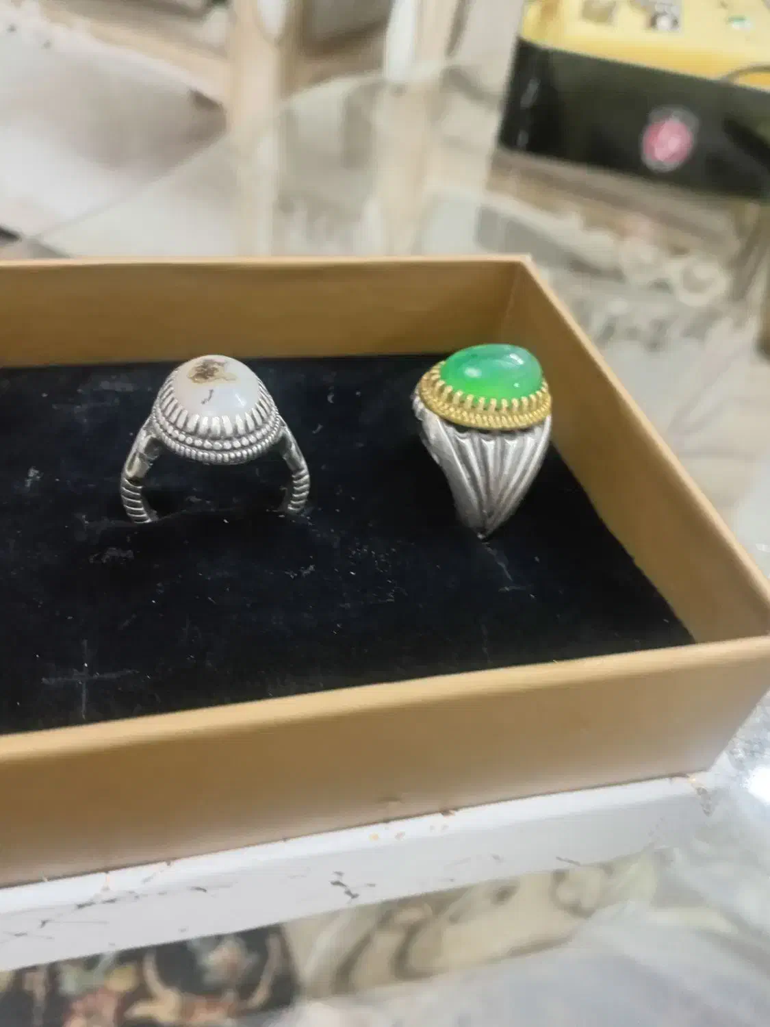 فروش دو انگشتر نقره مردانه|جواهرات|قزوین, |دیوار