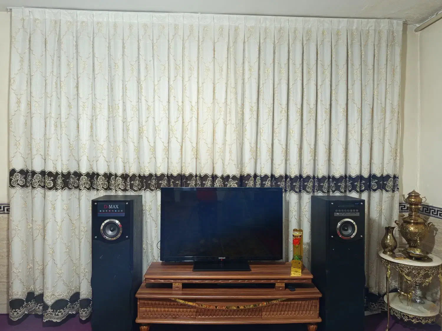 پرده کاملا نو وسالم|پرده، رانر، رومیزی|محمدشهر, کوی بهار|دیوار