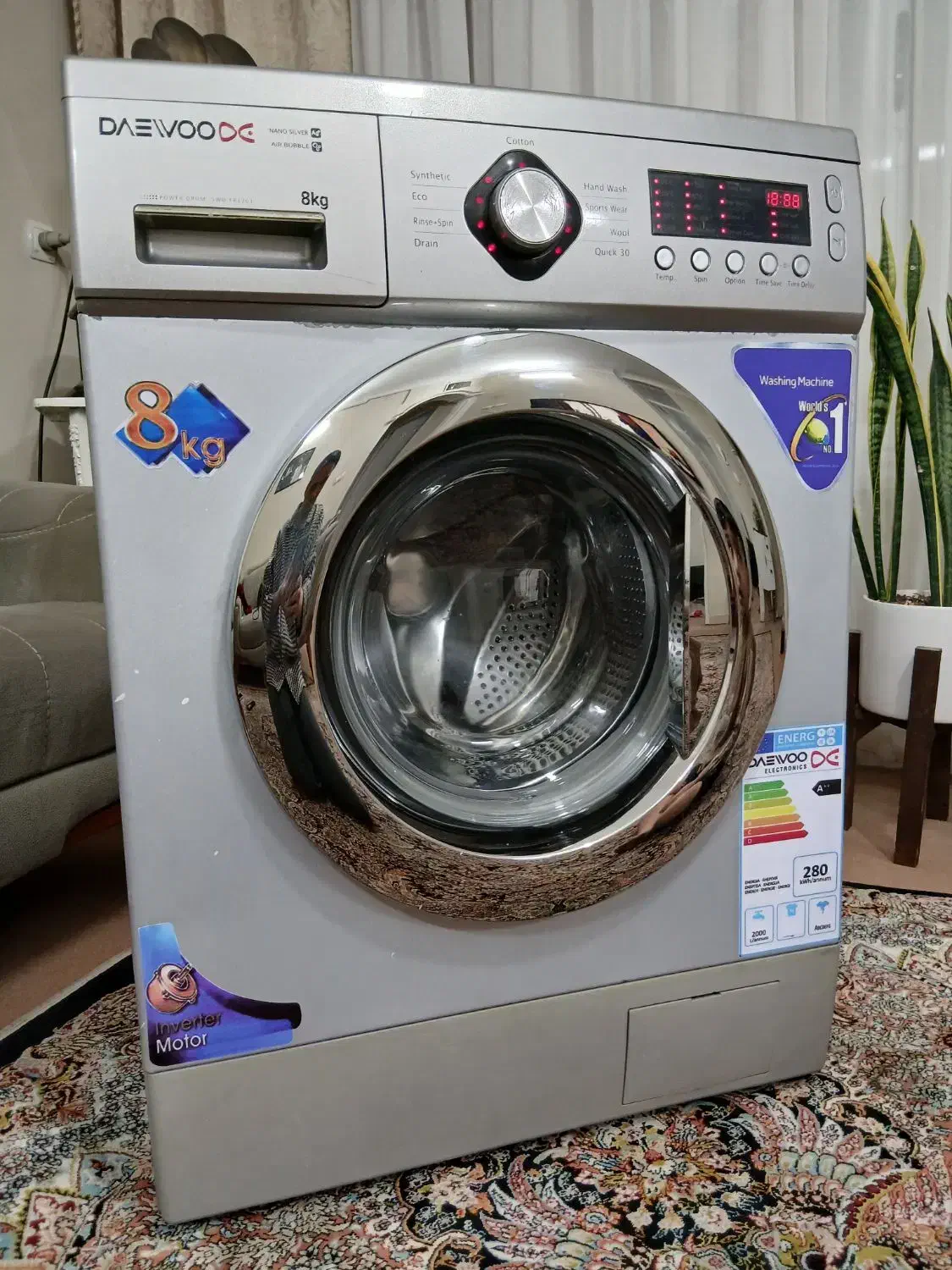 لباسشویی دوو۸کیلویی اصل کره درحد نو مناسب جهیزیه|ماشین لباسشویی و خشک‌کن لباس|مشهد, شاهد (شهرک غرب)|دیوار