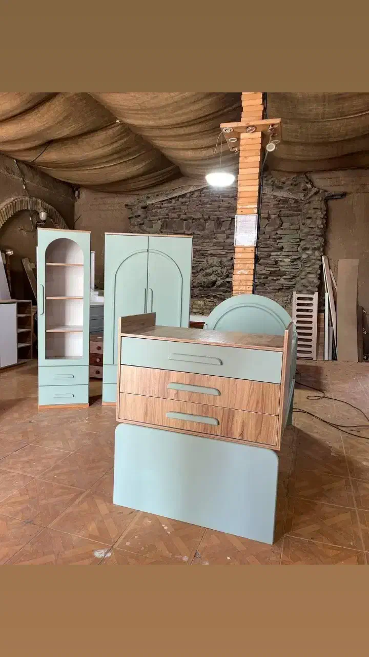 سرویس کودک سیسمونی مدل مانیا کمدبچه|تخت و سرویس خواب|شهرکرد, |دیوار