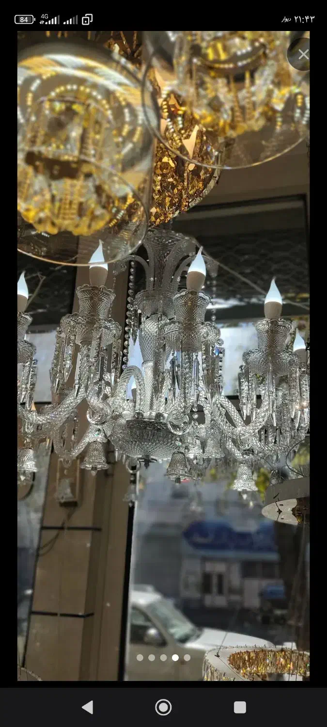 لوستر باکارات تمام وارداتی و لوستر شاخه کریستالی|لوستر و چراغ آویز|اهر, |دیوار