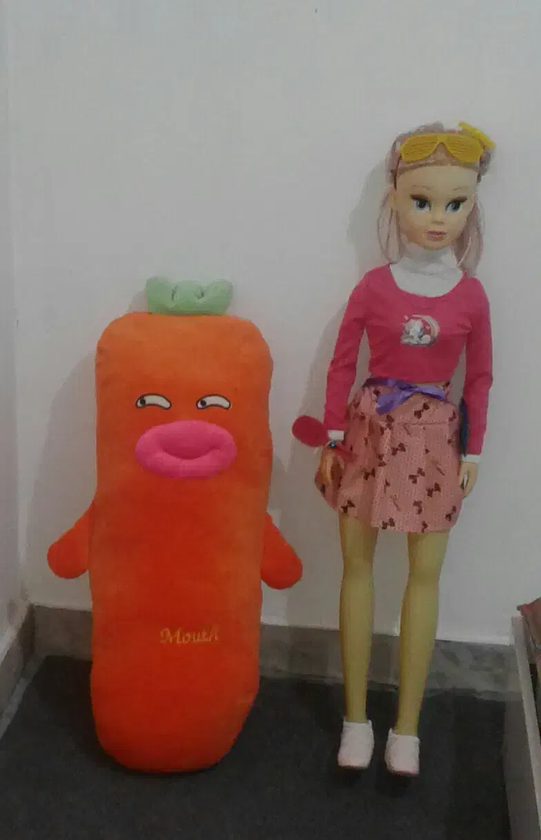 عروسک باربی قدی،بالشت هویج،عروسک ماریو|اسباببازی|رشت, استقامت ۱|دیوار