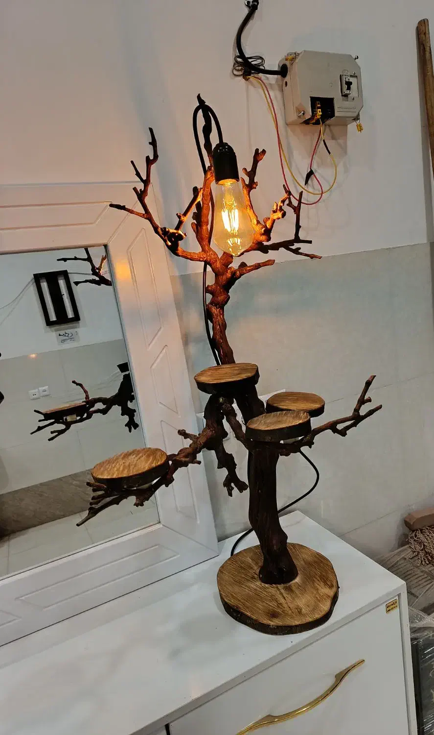 آباژور مدرن و زیبا|چراغ خواب و آباژور|کاشمر, |دیوار