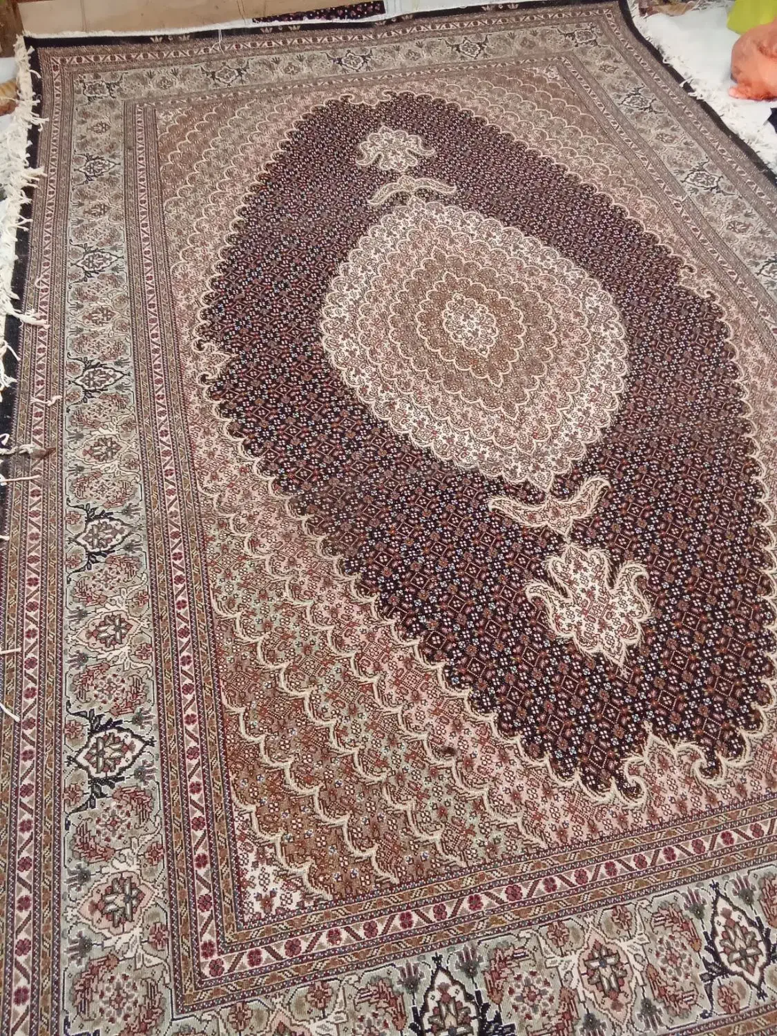 فرش سرمه ای 11مدی بانقشه بروز|فرش|خوی, |دیوار