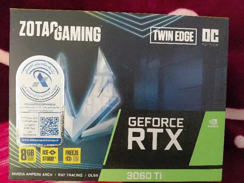 کارت گرافیک Nvidia RTX3060Ti 8GB ZOTAC TWIN FAN|قطعات و لوازم جانبی رایانه|اصفهان, باغ فدک|دیوار