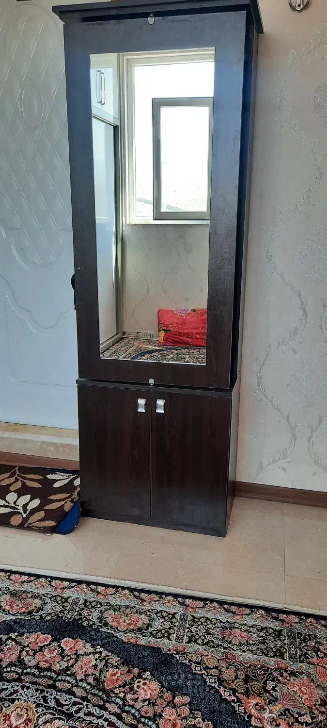 جاکفشی و رخت آویز آینه‌دار ایستاده|جاکفشی، کمد، دراور|اردبیل, |دیوار