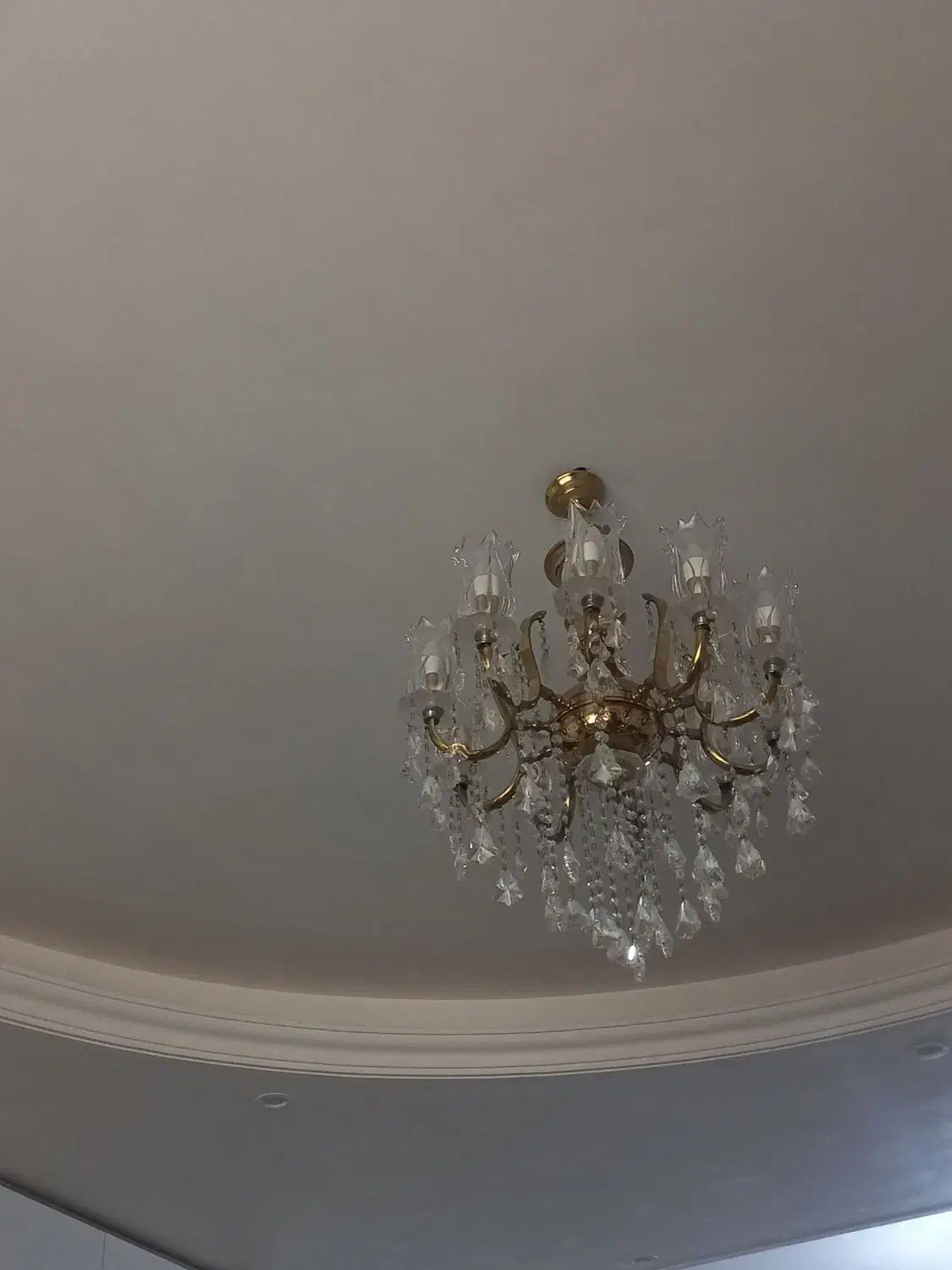 لوستر ۱۰ شاخه برنج|لوستر و چراغ آویز|باغستان, |دیوار