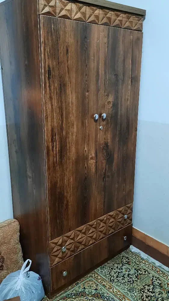 تخت خواب کمد لباسی ومیز آرایشی|تخت و سرویس خواب|شبانکاره, |دیوار