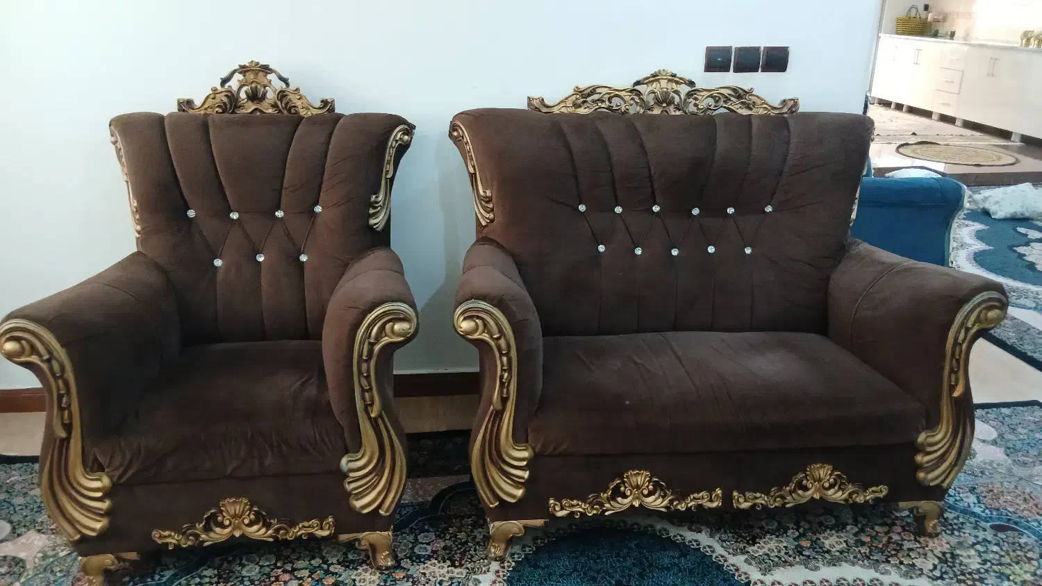 مبلمان در حد نو|مبلمان خانگی و میز عسلی|فومن, |دیوار