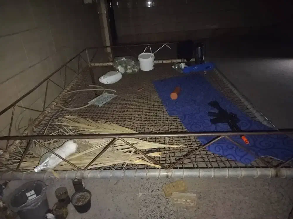 تخت فلزی قدیمی حیاط و باغ|تخت و سرویس خواب|دوگنبدان, |دیوار