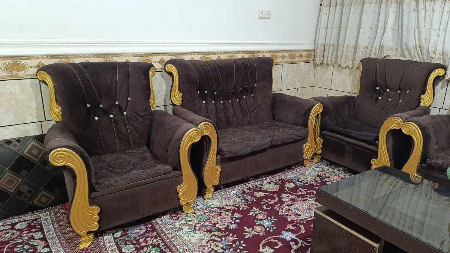 مبلمان ۷ نفره با میز|مبلمان خانگی و میز عسلی|بندر ماهشهر, |دیوار