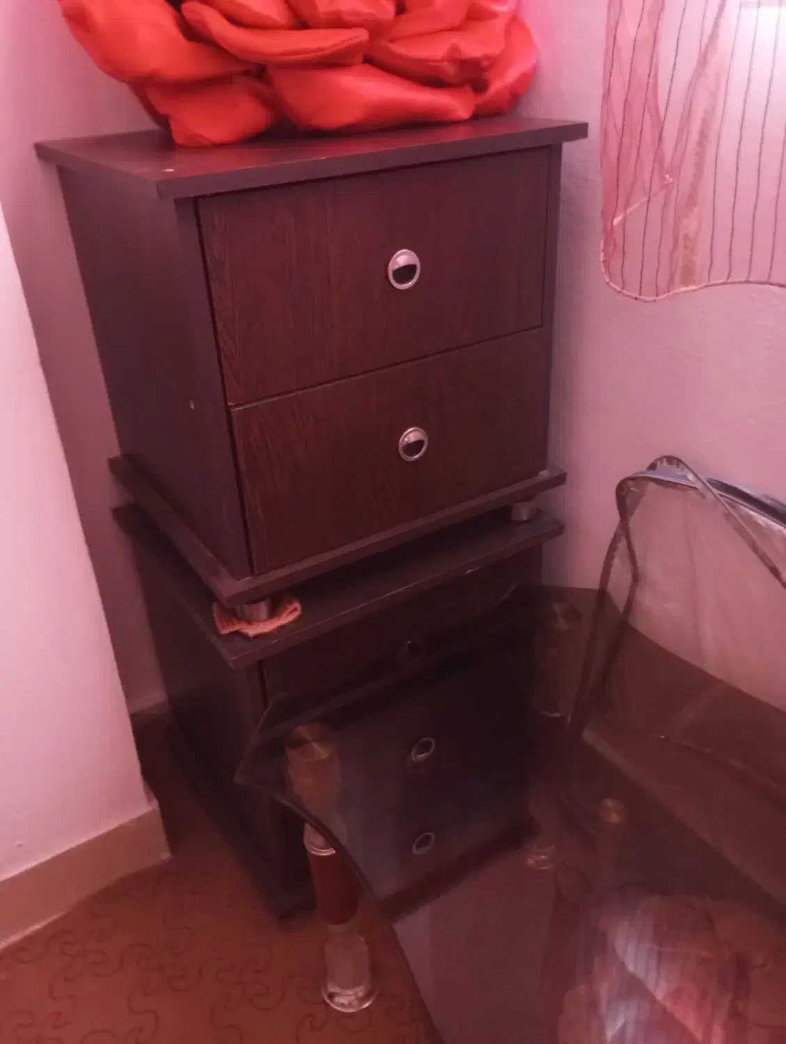 ۲عددکمد بزرگ.میز آرایش.۲عدد دراور کنار تخت.جا کفشی|جاکفشی، کمد، دراور|زنجان, |دیوار