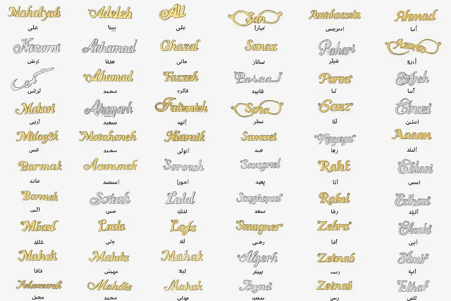 گردنبنداستیل پلاک اسم لاتین طلایی-نقره ای رنگ ثابت|بدلیجات|تهران, بازار|دیوار