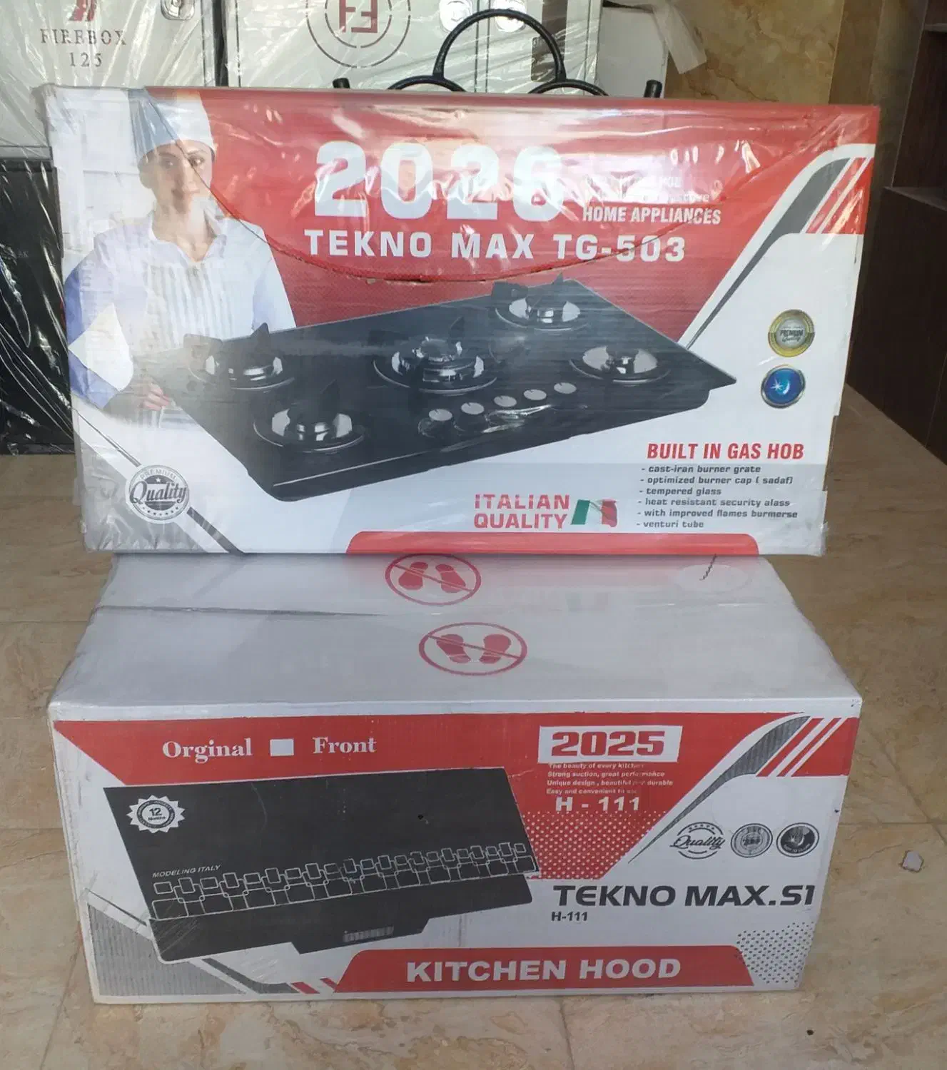 گاز و هود تکنو مکس لمسی کنترولی ایتالیا|اجاق گاز و لوازم برقی پختوپز|شاهینشهر, گزبرخوار|دیوار