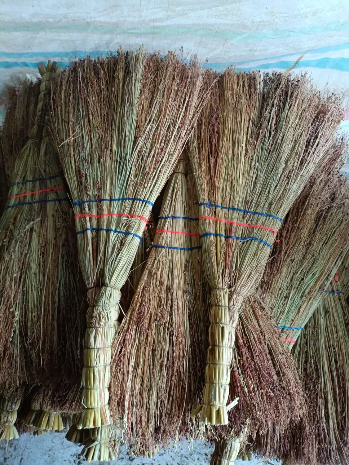 فروش جارو بصورت عمده سبز و قرمز موجود است|لوازم نظافت|میانه, |دیوار