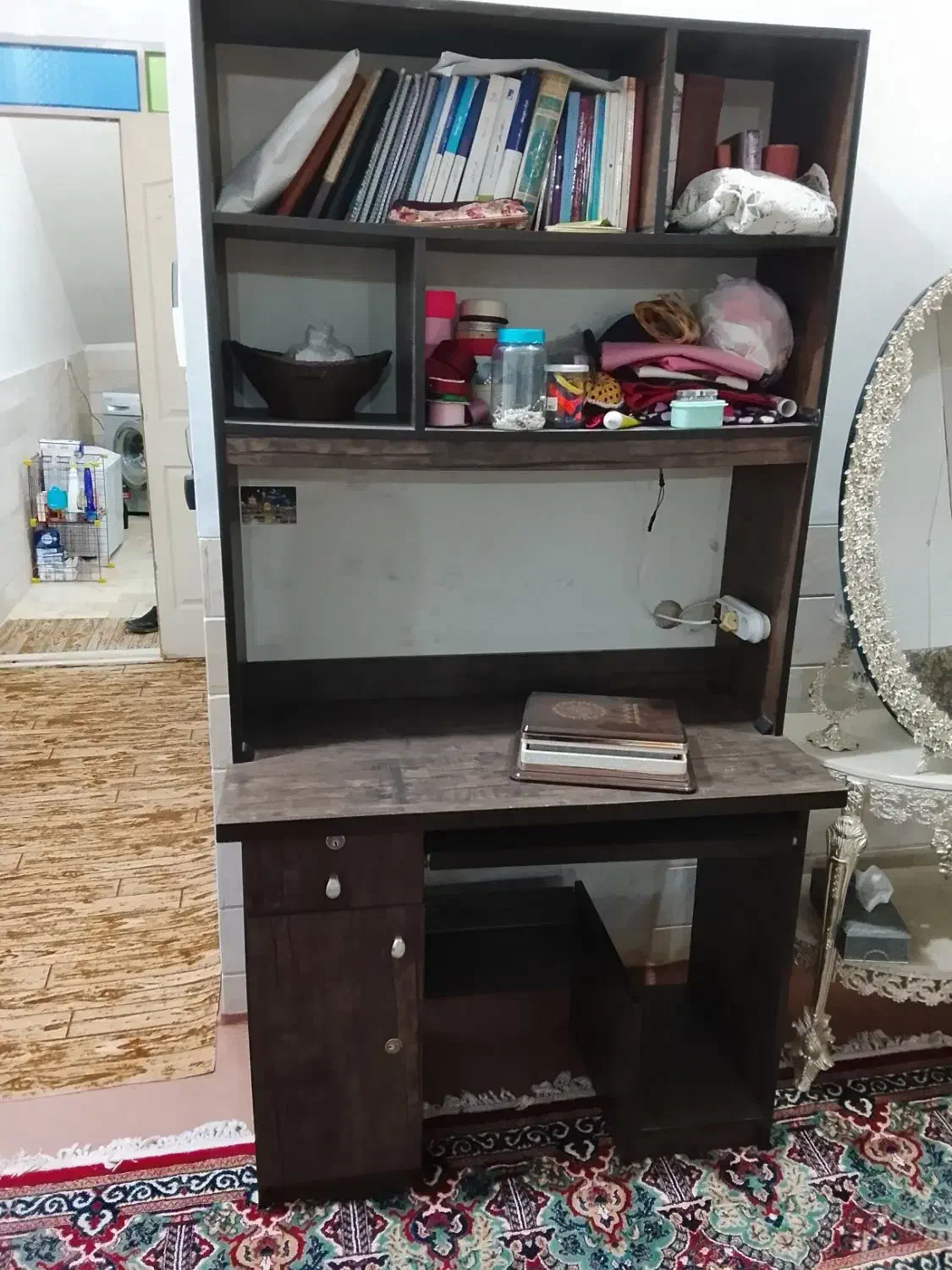 میز کار و قفسه کتاب|میز تحریر و کامپیوتر|اردکان, |دیوار