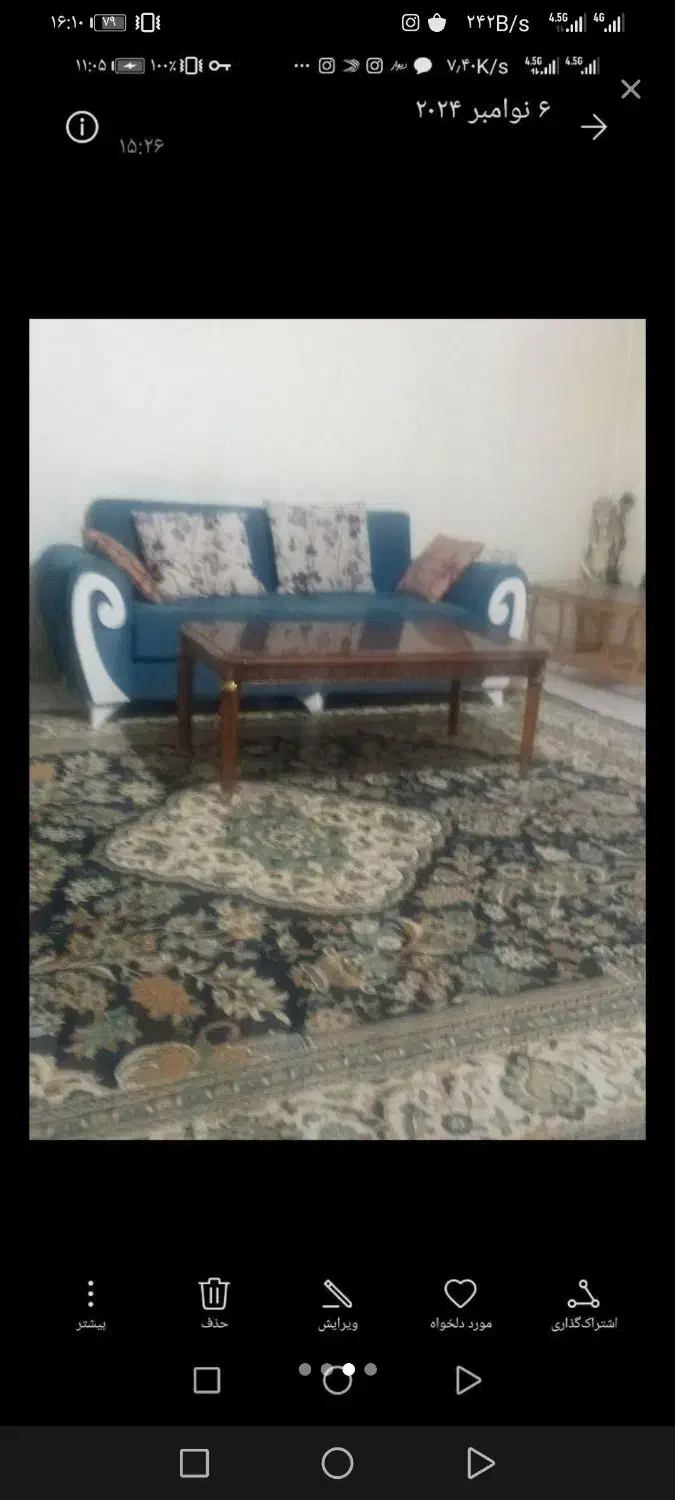 فرش ماشینی12متری 1عددسورمه ای|فرش|مشهد, یوسفیه (شهرک غرب)|دیوار