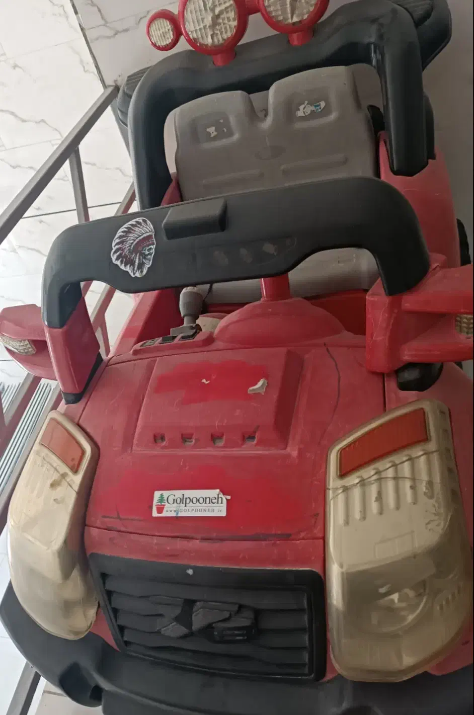 فروش ماشین شارژی دو موتوره سالم دو نفره کنترل دار|اسباب‌بازی بچه|برخوار, |دیوار