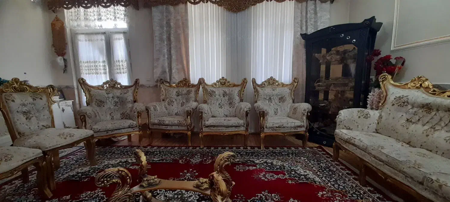 مبل استیل ۹ نفره تمام چوب|مبلمان خانگی و میز عسلی|نظرآباد, شهرک فرهنگیان|دیوار