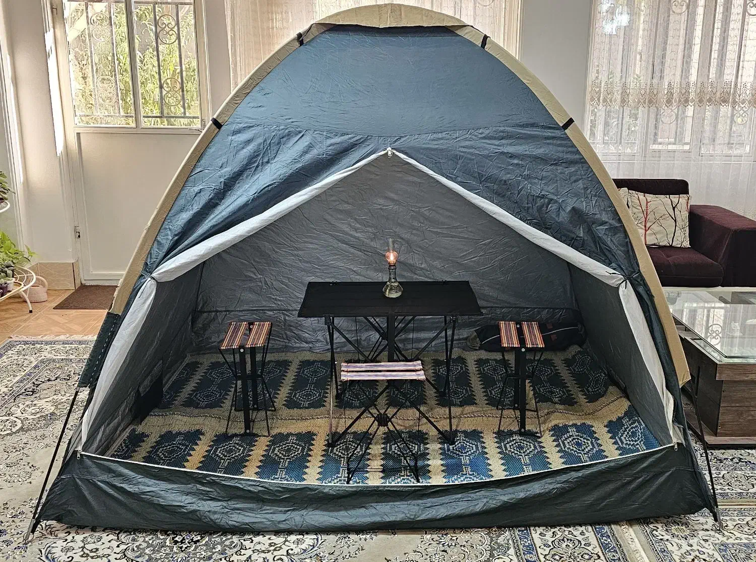 چادر مسافرتی زیر انداز میز و صندلی تاشو|کوهنوردی و کمپینگ|اندیشه, اندیشه فاز ۳|دیوار