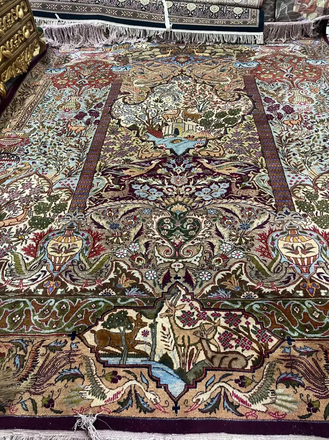 دستبافت شکارگاه|فرش|زاهدان, |دیوار