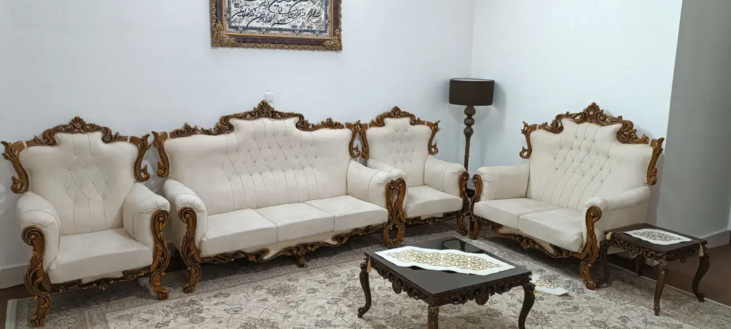 مبل سلطنتی 7 نفره|مبلمان خانگی و میز عسلی|زنجان, |دیوار