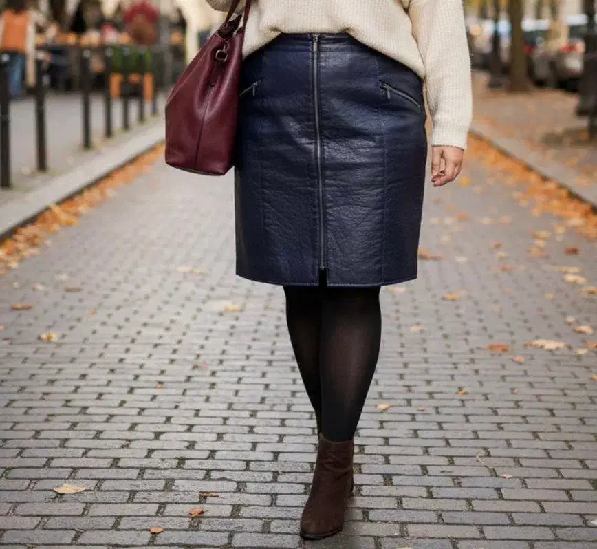 دامن چرم آستر دار برند MANGO|لباس|تهران, ایوانک|دیوار