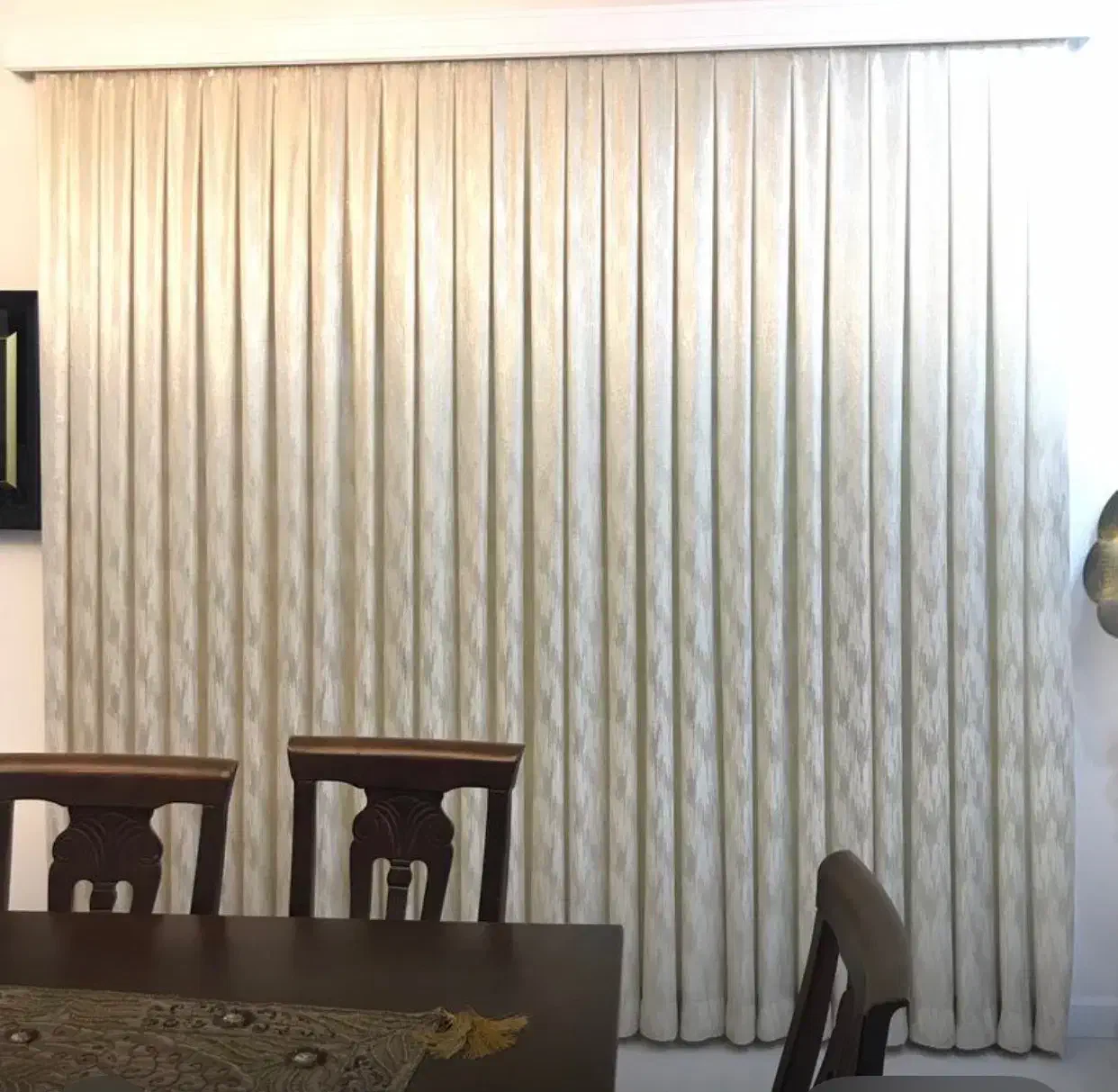 دو تاپرده حریر شاین دار|پرده، رانر، رومیزی|گنبد کاووس, |دیوار