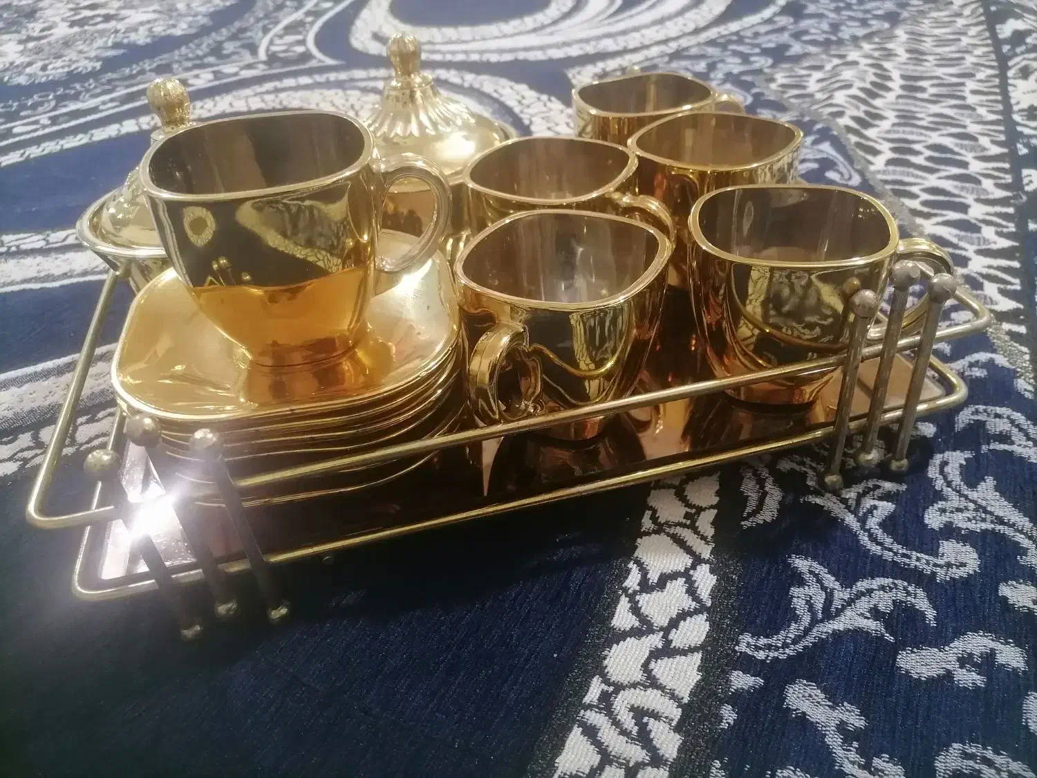 سرویس فنجان نعلبکی قندون سینی|ظروف سرو و پذیرایی|گنبد کاووس, |دیوار