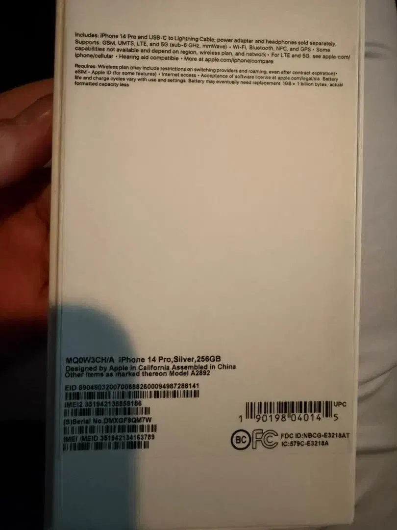 آیفون ۱۴ پرو ۲۵۶ سیلور|موبایل|ارومیه, |دیوار