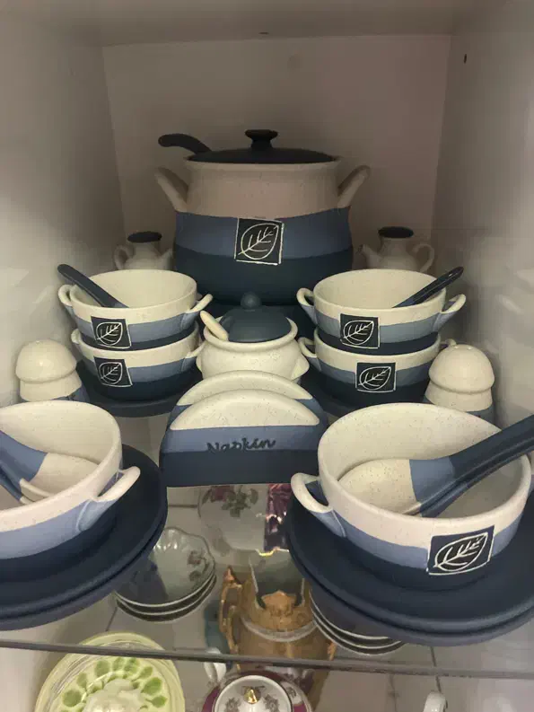 سرویس سوپ خوری اصلی قدیمی خارجی|ظروف سرو و پذیرایی|ری, سرتخت|دیوار