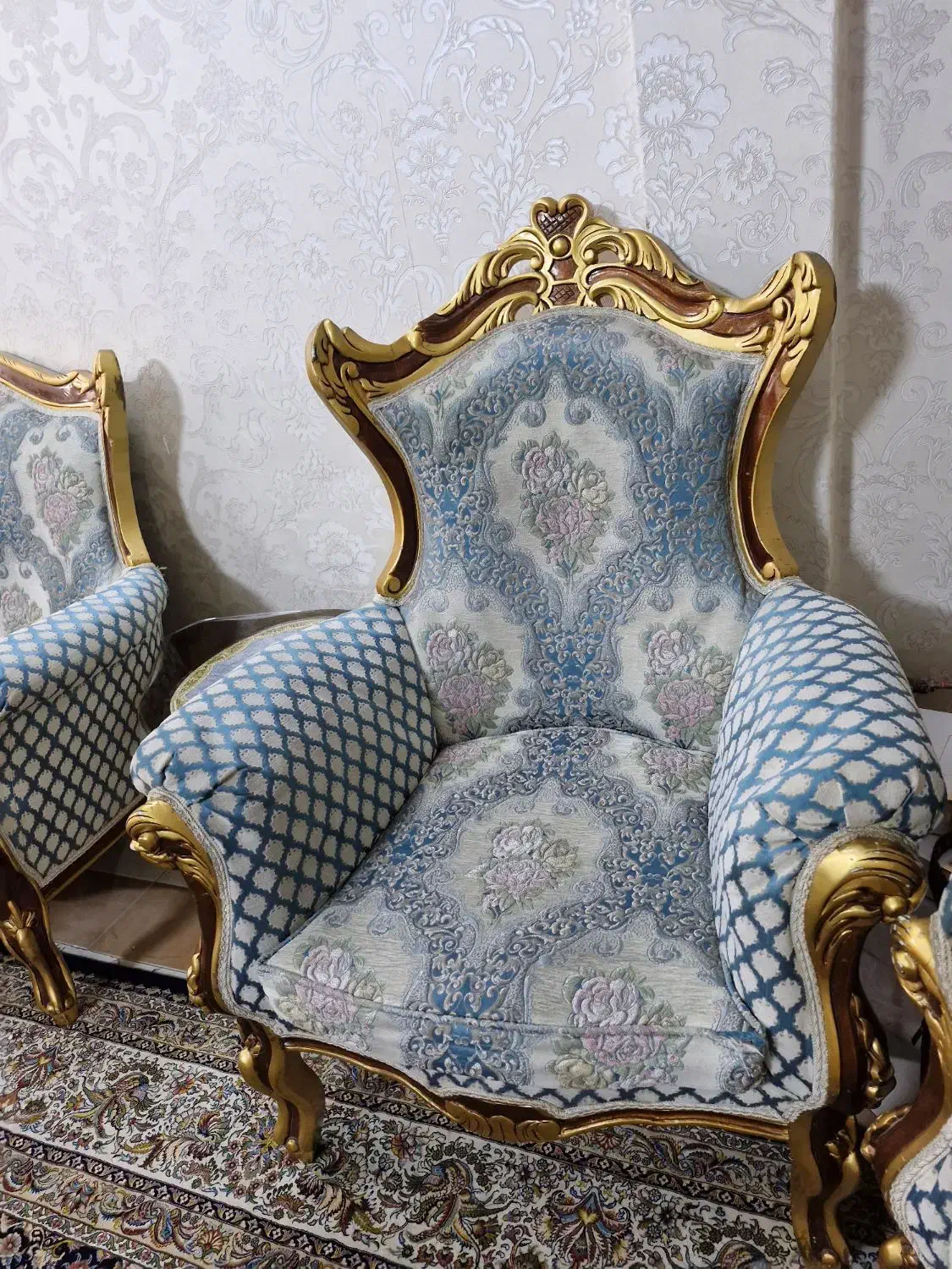 مبلمان سلطنتی ۹ نفره|مبلمان خانگی و میز عسلی|تهران, صد دستگاه|دیوار