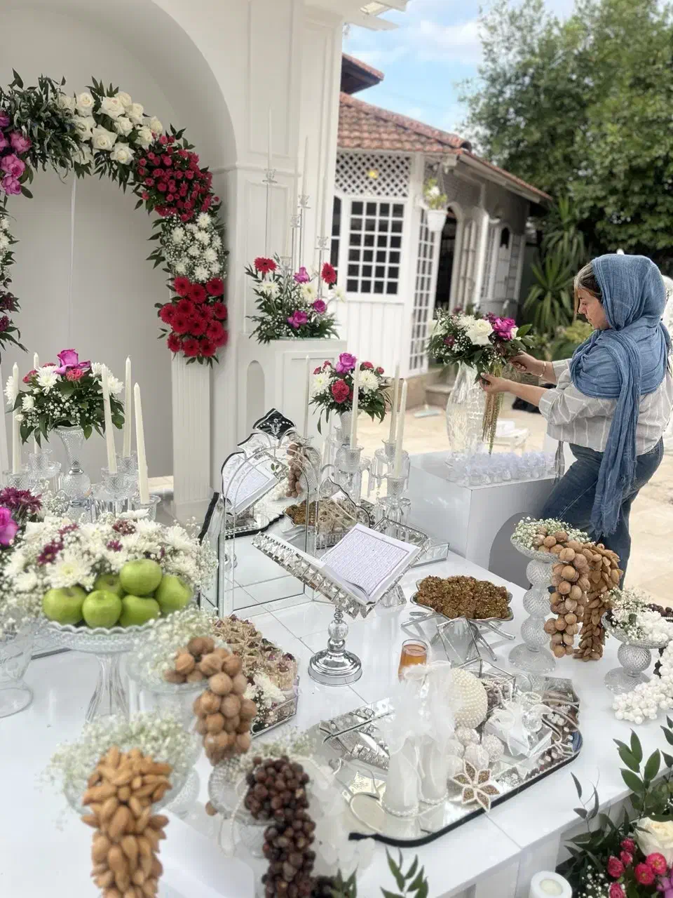 دیزاین واجاره سفره عقد .نامزدی. تم تولد .گل ارایی|خدمات پذیرایی، مراسم|رشت, بلوار گیلان|دیوار