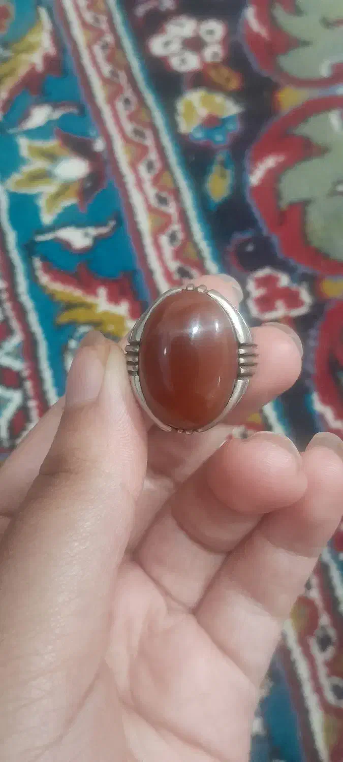 انگشتر عقیق جیگری|کلکسیون اشیاء عتیقه|رباطکریم, کیکاور|دیوار