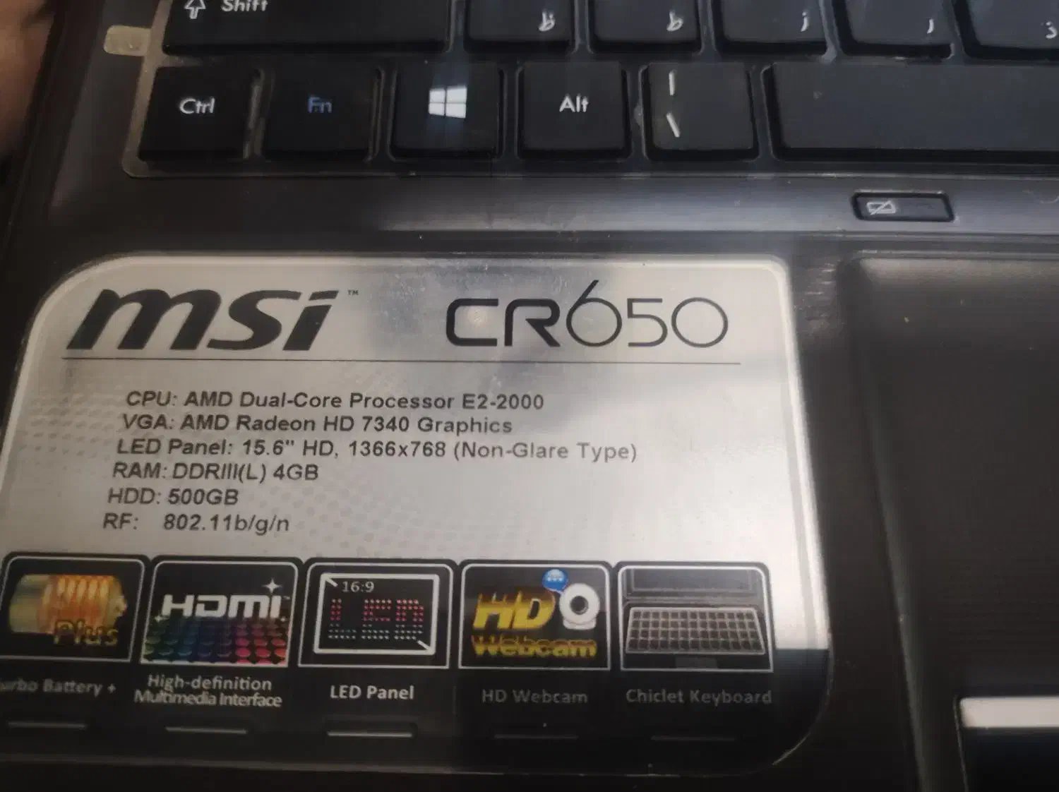 لب تابmsi cr650|رایانه همراه|زرند, |دیوار
