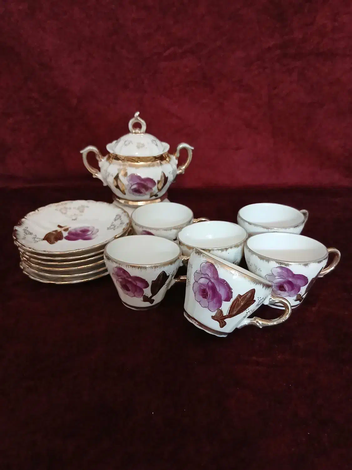 ظروف قهوه خوری ژاپن قندان دیوارکوب نمکدان قدیمی|ظروف سرو و پذیرایی|تهران, شکوفه|دیوار