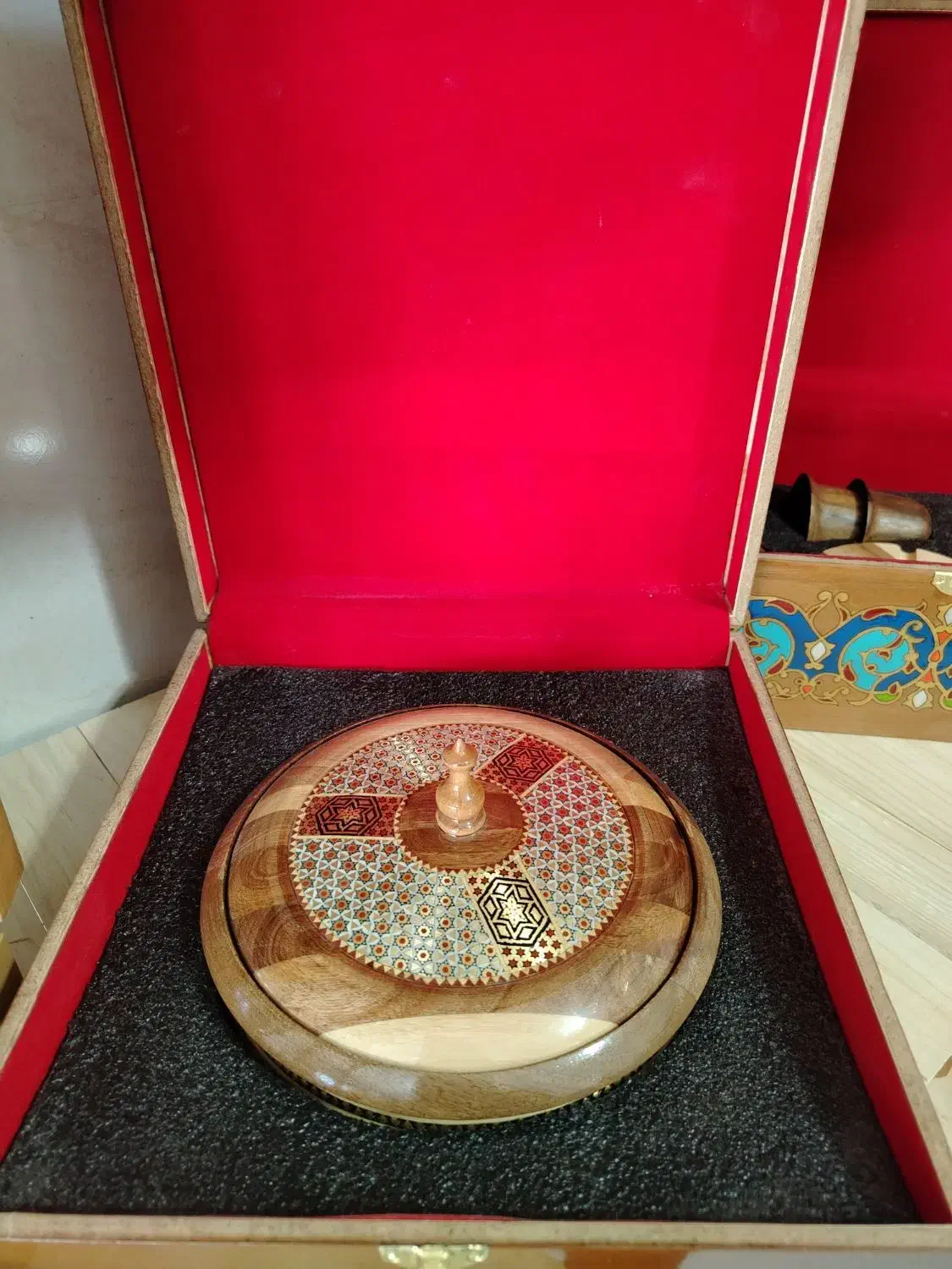 شکلات خوری بدون پایه خاتم|صنایع دستی و سایر لوازم تزئینی|خمینیشهر, |دیوار