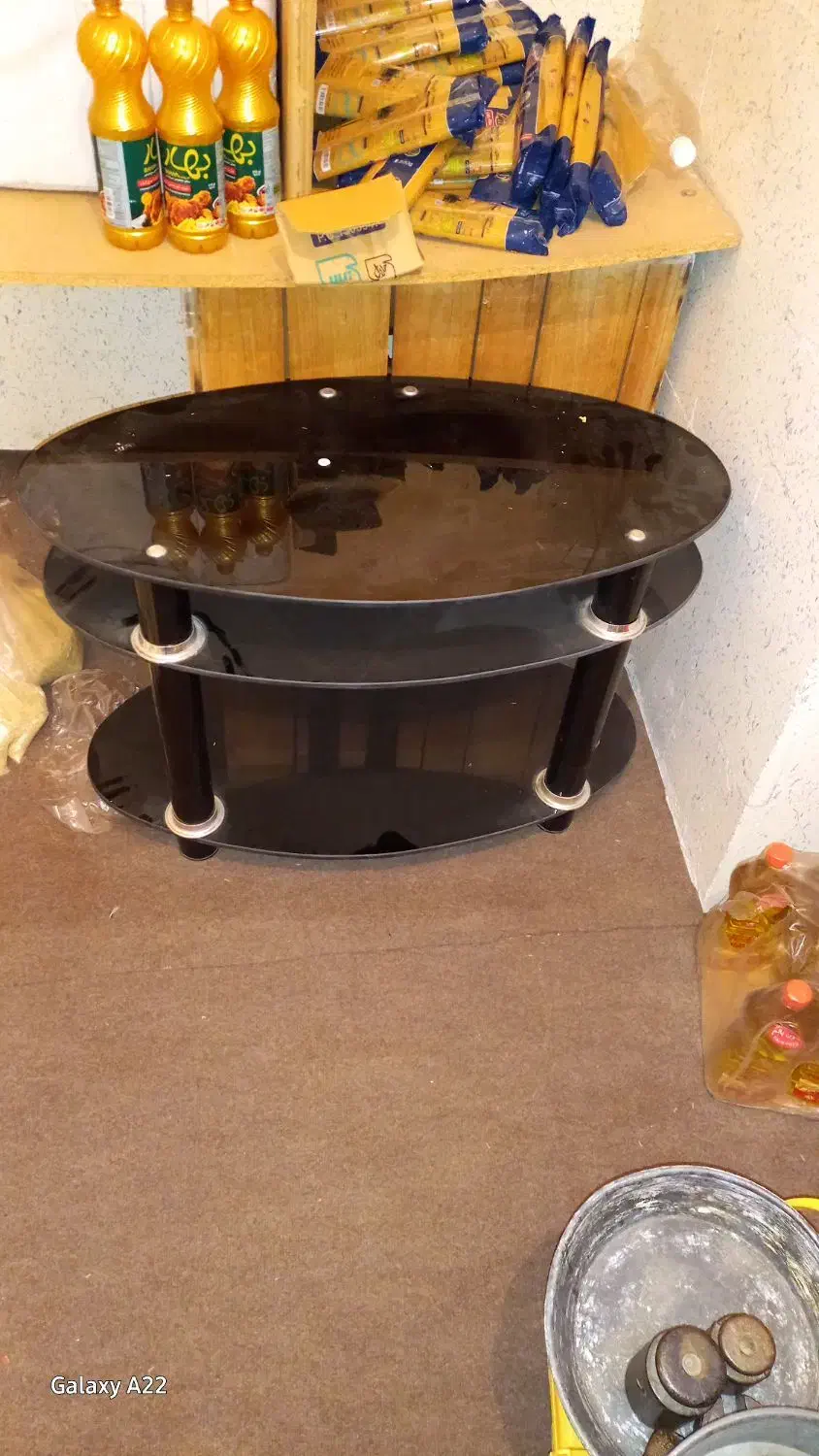 میز شیشه ای زیر تلویزیون|میز تلویزیون|سنندج, |دیوار